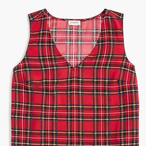 J CREW FACTORY Tartan Sleeveless Blouse